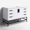 Modern Single Sink White Bathroom Vanity Cabinet