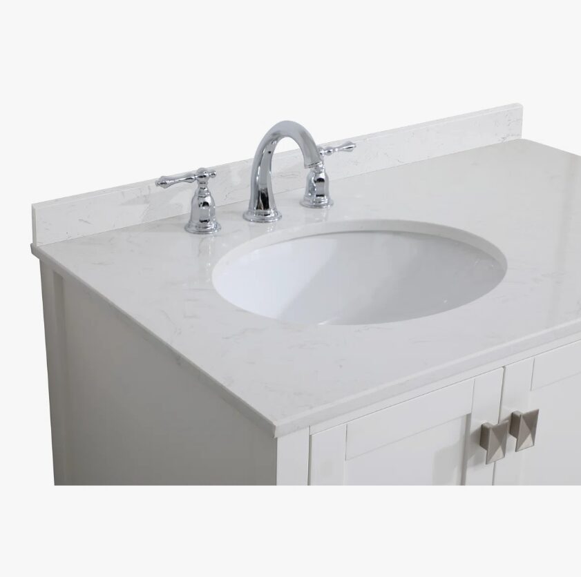 8 Modern Single Sink White Shaker Bathroom Vanity Cabinet