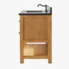 Rustic Pine Freestanding Single Sink Vanity with Open Storage Shelf