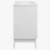 8 Traditional White Double Vanity with Integrated White Solid Surface Countertop