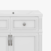 8 30 Inch White Shaker Freestanding Bathroom Vanity with Integrated Ceramic Sink & Large Storage Drawer