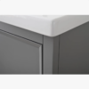 8 30 Inch Grey Freestanding Bathroom Vanity with White Ceramic Sink & Open Storage Shelf