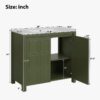 36" Olive Green Farmhouse Bathroom Vanity with White Undermount Sink