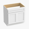 36" White Shaker Bathroom Vanity Cabinet Without Sink Top