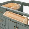 8 Modern Sage Green Shaker Vanity Cabinet with Dovetail Pine Drawers for Earthy Tone Bath Remodel
