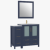 8 Modern Transitional Navy Blue Vanity Set for Contemporary & Minimalist Bathroom Remodel