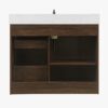 8 Rustic Farmhouse Brown Vanity for Country, Industrial & Transitional Bathroom Remodel
