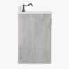 8 Light Gray Farmhouse Vanity with Cross Barn Door for Coastal, Modern Farm & Industrial Bath Remodel