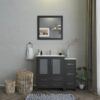 8 Contemporary Espresso Vanity Cabinet Set for Minimalist & Transitional Bathroom Remodel