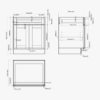 8 Modern Light Gray Shaker Base Cabinet for Custom Countertop Kitchen & Bath Remodel