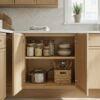 8 Freestanding Wood Grain Slab Kitchen Base Cabinet, Moisture Resistant Plywood Storage Cabinet