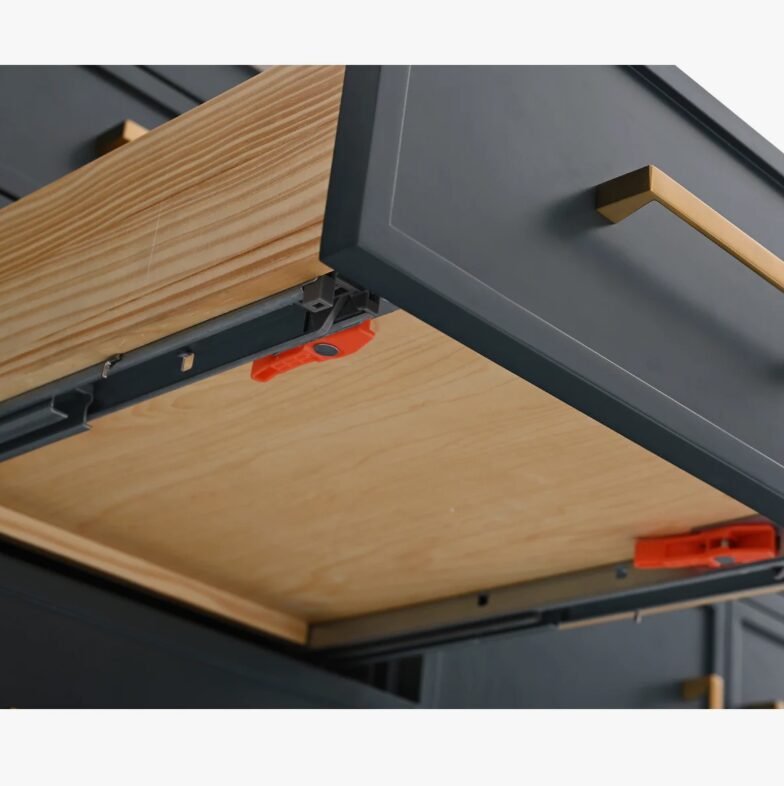60" Dark Blue Wood Single Vanity Cabinet for Contemporary Primary Bathroom Remodel