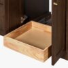 8 72 Inch Walnut Oak Shaker Double Undermount Sink Bathroom Vanity, White Quartz Countertop & Brushed Gold Hardware