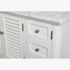Transitional White Bathroom Vanity with Nickel Knobs & Undermount Sink