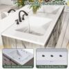 9 Rustic Grey Wood Double Vanity Cabinet with Storage Drawers