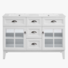 9 Traditional White Double Vanity with Integrated White Solid Surface Countertop