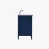 42" Modern Navy Blue Wood Vanity with Natural Marble Countertop for Master Bath