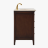 9 42" Classic Espresso Wood Bathroom Vanity with Natural Stone Countertop