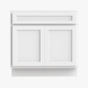 36" White Shaker Bathroom Vanity Cabinet Without Sink Top