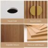 9 36" Oak Fluted Bathroom Vanity with Marble Countertop & Gold Handles