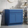 36 Inch Deep Blue Shaker Bathroom Storage Cabinet for Custom Countertop