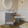 9 36" Gray Shaker Bathroom Vanity Base Cabinet
