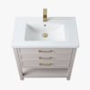 9 Compact Light Gray Single Sink Vanity for Small Guest Bathrooms