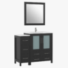 9 Contemporary Espresso Vanity Cabinet Set for Minimalist & Transitional Bathroom Remodel