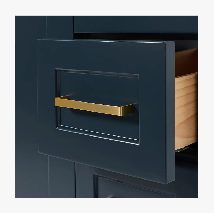 9 Luxury Navy All-in-One Bathroom Vanity with Carrara Marble Countertop