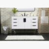 Modern Single Sink White Bathroom Vanity Cabinet