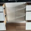 48" White Shaker Double Sink Bathroom Vanity Base Cabinet