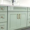 Weixin Image_20250222114925 60" Sage Green Shaker Single Sink Bathroom Vanity Base Cabinet