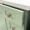 Weixin Image_20250222115025 60" Sage Green Shaker Single Sink Bathroom Vanity Base Cabinet