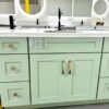 Weixin Image_20250222115051 60" Sage Green Shaker Single Sink Bathroom Vanity Base Cabinet