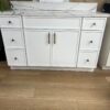 Weixin Image_20250314145139 48" White Shaker Single Sink Bathroom Vanity Base Cabinet