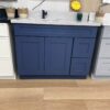 Weixin Image_20250317173838 36" Navy Blue Shaker Single Sink Bathroom Vanity Base Cabinet
