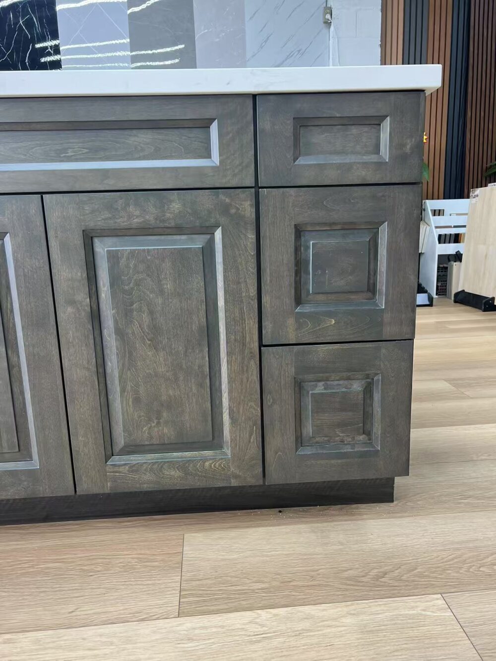 Weixin Image_20250413115115 36" Weathered Grey Shaker Single Sink Bathroom Vanity Base Cabinet