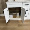 60" White Shaker Double Sink Bathroom Vanity Base Cabinet