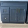Weixin Image_20250531175428 36" Dark Navy Shaker Single Sink Bathroom Vanity Base Cabinet