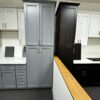 Modular Freestanding Grey Shaker Tall Pantry Cabinet for Kitchen & Utility Room
