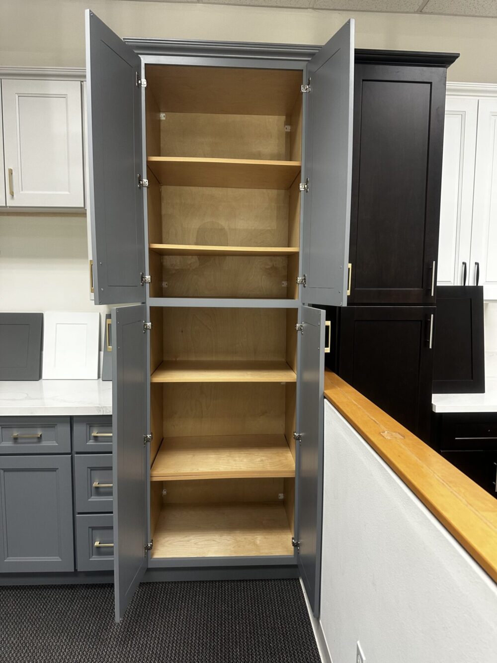 Weixin Image_20250606143221 4-Door Shaker Tall Pantry Cabinet for Dry Food & Linen Storage