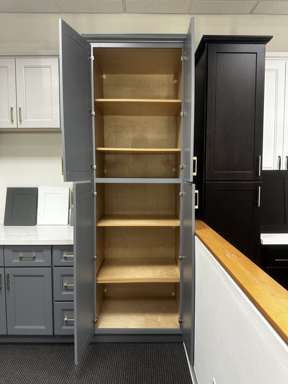 Weixin Image_20250606143310 4-Door Shaker Tall Pantry Cabinet for Dry Food & Linen Storage
