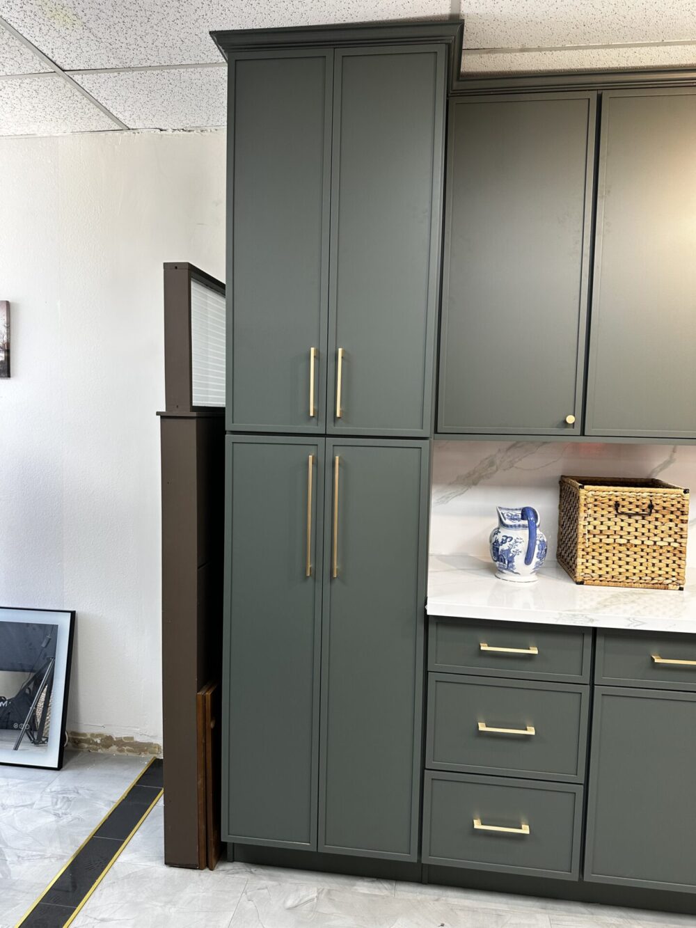 Weixin Image_20250616150800 4-Door Shaker Tall Pantry Cabinet for Dry Food & Linen Storage