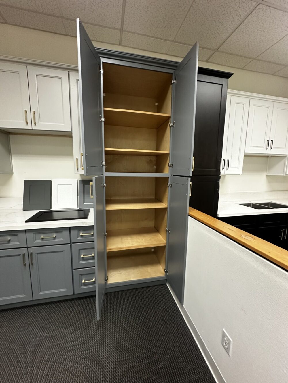 Weixin Image_20250617160311 4-Door Shaker Tall Pantry Cabinet for Dry Food & Linen Storage