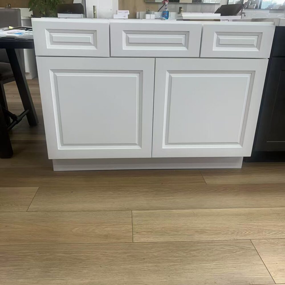36" White Shaker Single Sink Bathroom Vanity Base Cabinet