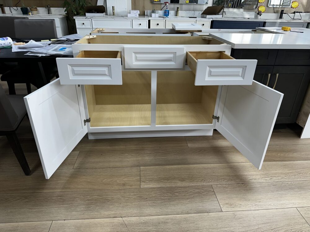 Weixin Image_20250623104128 36" White Shaker Single Sink Bathroom Vanity Base Cabinet