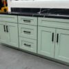 60" Sage Green Shaker Double Sink Bathroom Vanity Base Cabinet