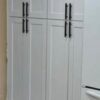 30" White Shaker Tall Pantry Cabinet with Crown Molding