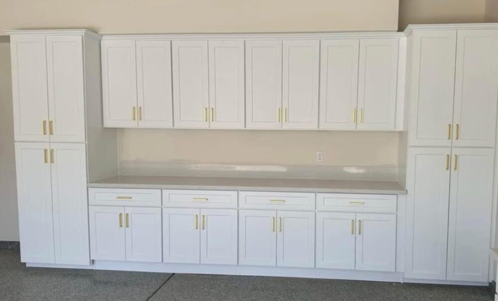 Full Height Matte White Kitchen Pantry Cabinet Soft Close Shaker Doors