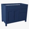 1 Classic Navy Shaker Vanity Base with Dovetail Drawers for Farmhouse & Transitional Bath Remodel